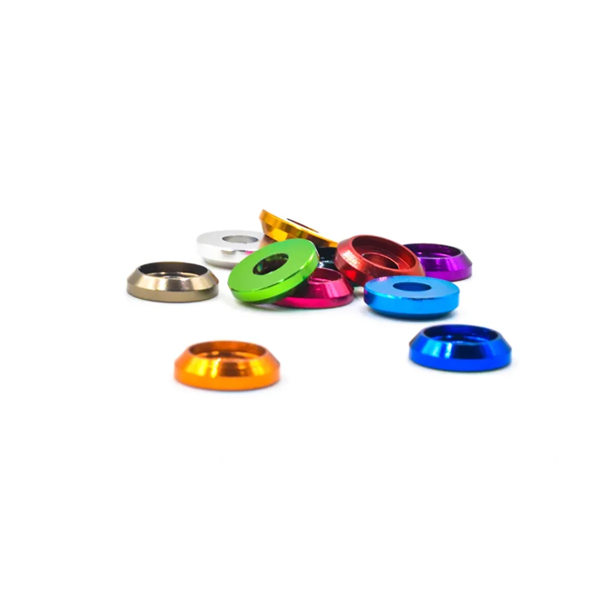 

Aluminum Alloy Multi-Color Gasket Half Round Head Gasket / Pan Head Groove Screw Washer M2-M8