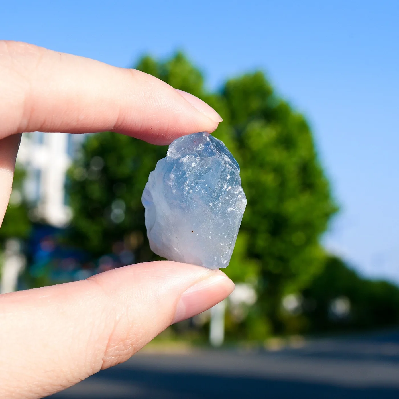 Natural Rough Crystal Stone, Granular Blue Crystal Rough Stone, Fireless Aromatherapy Ornament