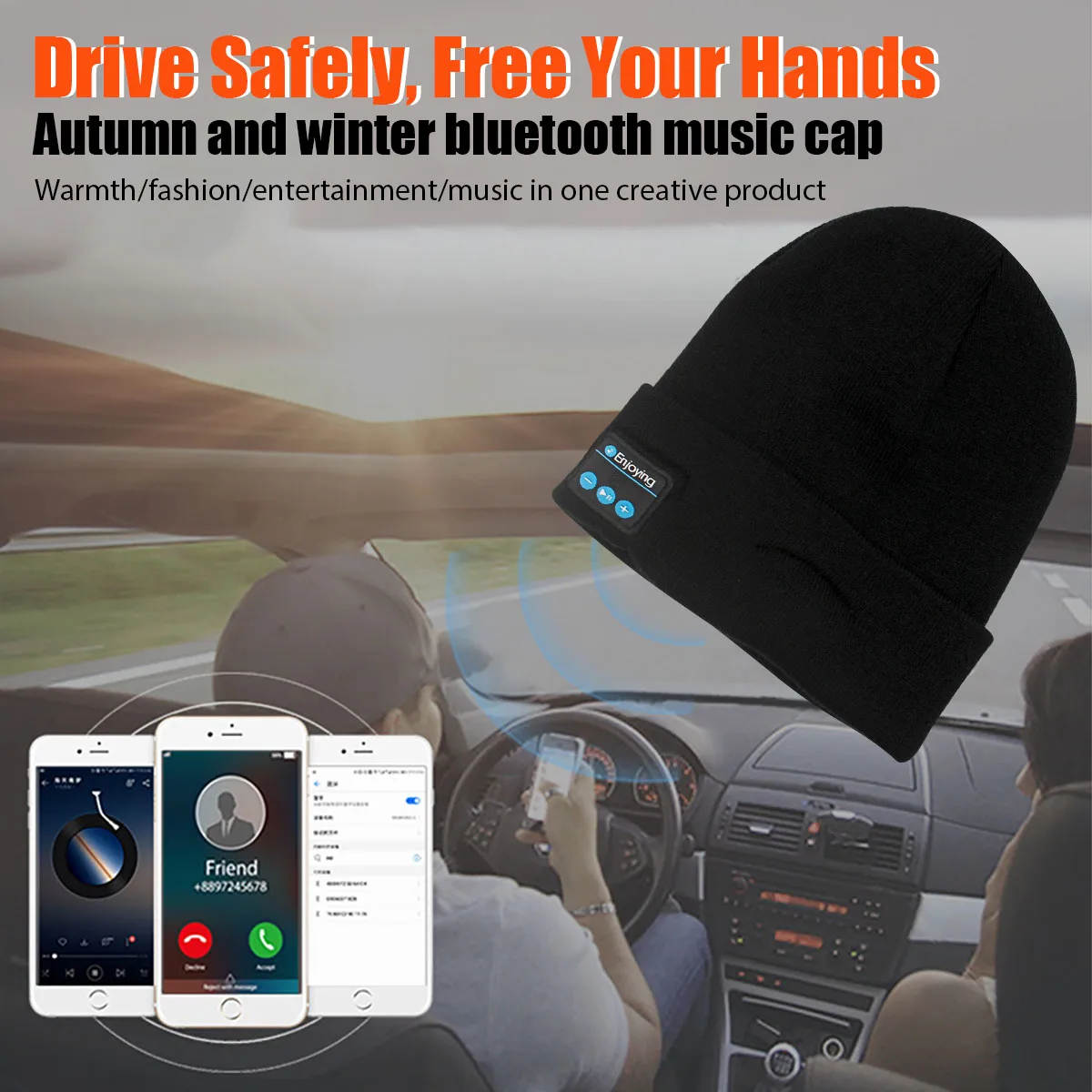 

Bluetooth наушники музыкальная шапка зимняя беспроводная крышка для наушников гарнитура микрофон уличная езда на велосипеде походная вязаная шапка для телефона смарт-устройство