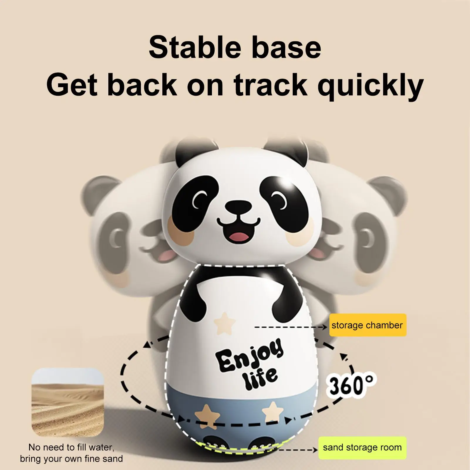 Animal Shape Punching Bag 25.5 Inch Inflatable Standing Boxing Toy Fun Karate Training For Kids  Indoor Outdoor Play, Boys Girls