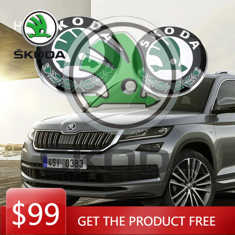 

Для Skoda: 1 шт. эмблема на капот 90 мм + задний значок 80 мм (наклейка) для Skoda Octavia, Rapid, Kodiaq, Karoq, Fabia, Kamiq, Superb, Derivative