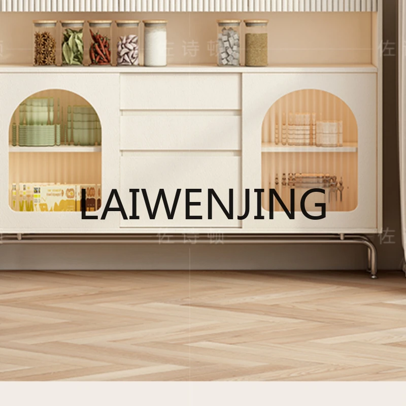 RWJ Sliding Door Water Dispenser Stone Plate Sideboard Cabinet Living Room Coffee Machine Locker