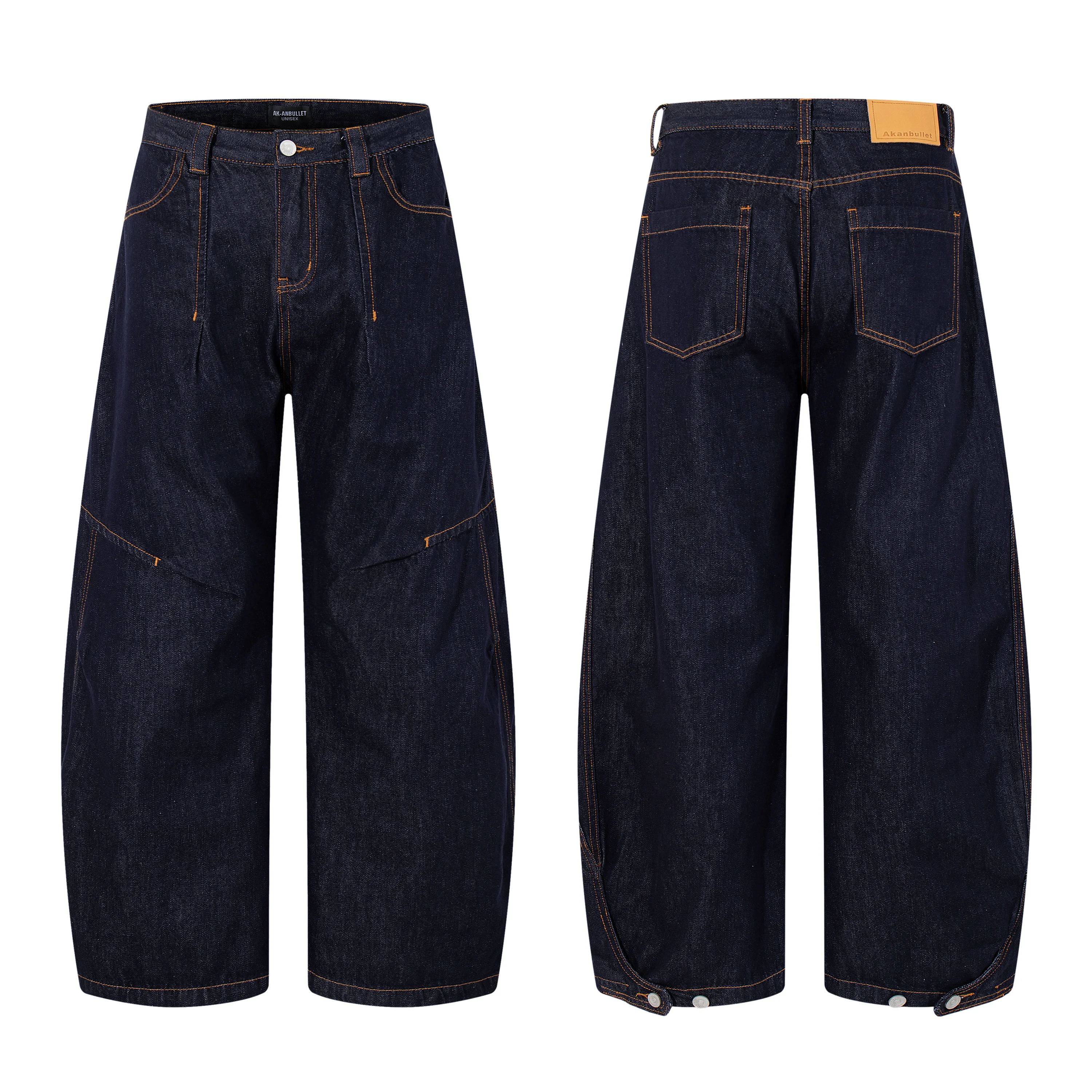 

AL88050 BLCG High Waist Super Quality Loose Fitting Denim Pants Heavy Thick Unisex Fashion Art Stylish Hand Painting Jeans