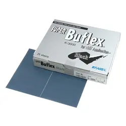 25 Sheets Super Buflex Flexible Dry Sanding Sheets Black K-3000 Hook & Loop 191-1531