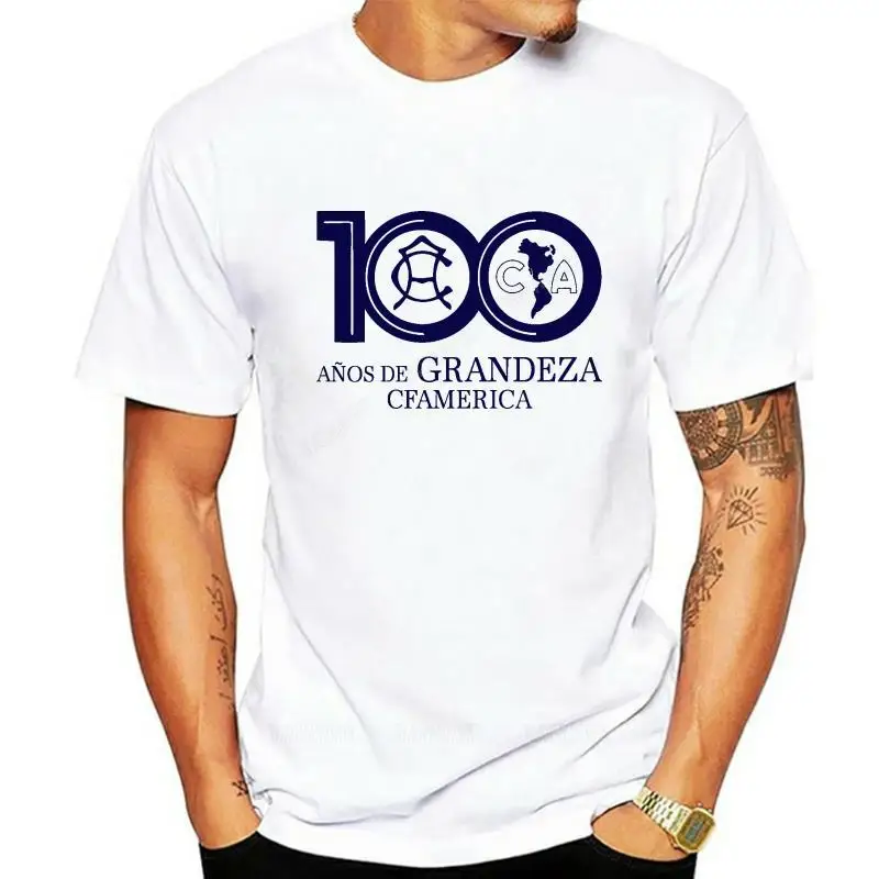 Male short sleeve Mens Club America 100 Anos de Grandeza T-Shirt Odiame Mas mens casual tee-shirt cotton Fashion tee tops