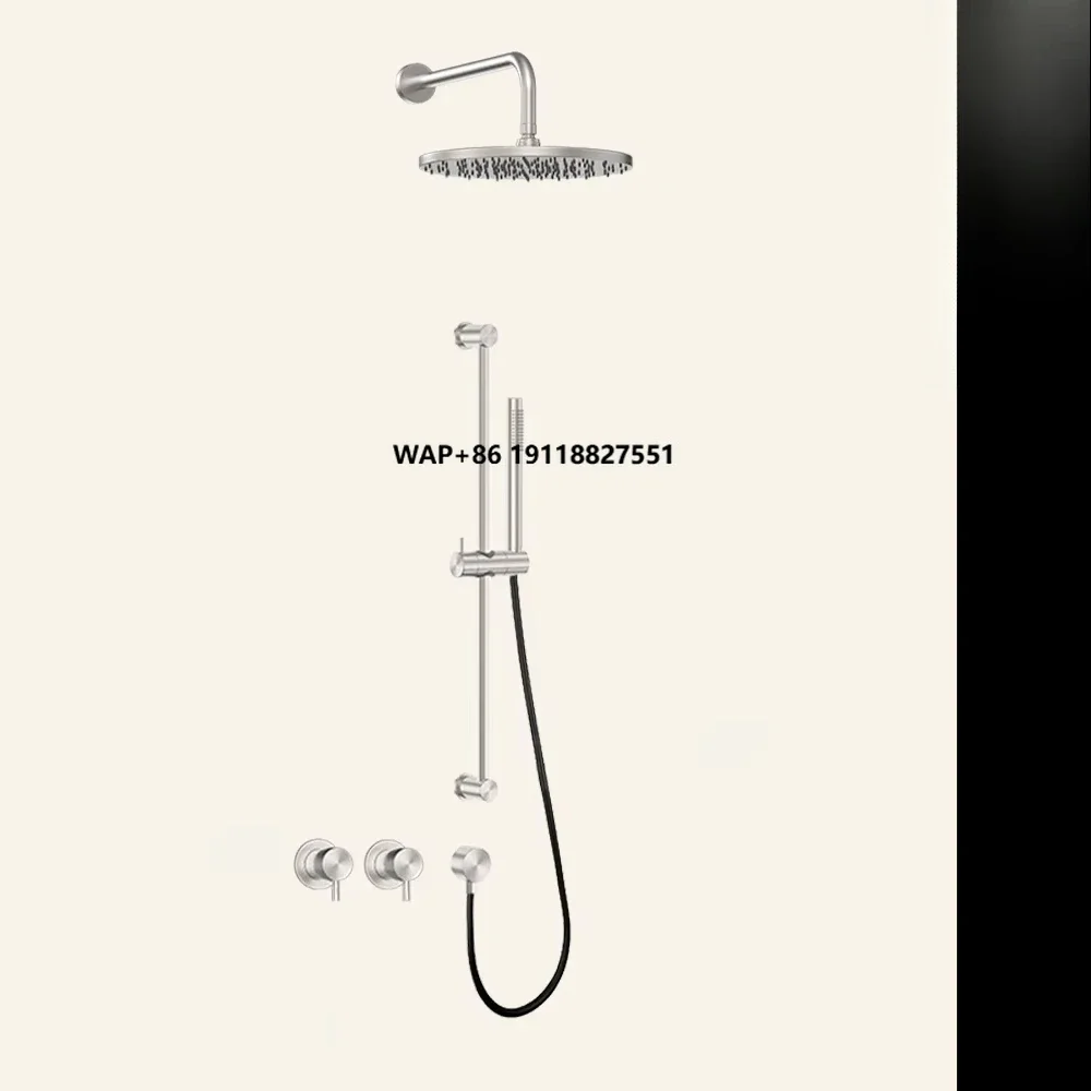 

Factory Price Round Shower System Round Rain Shower Head Rainfall Shower Faucet Fixture Combo Set