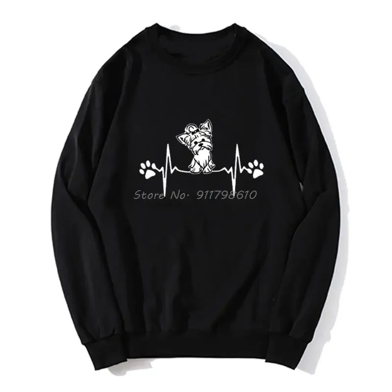 

Fashion Yorkshire Terrier Heartbeat Female Hoodie Girls Men Spring Autumn Hoodies Sweater Streetwear Harajuku Oversize