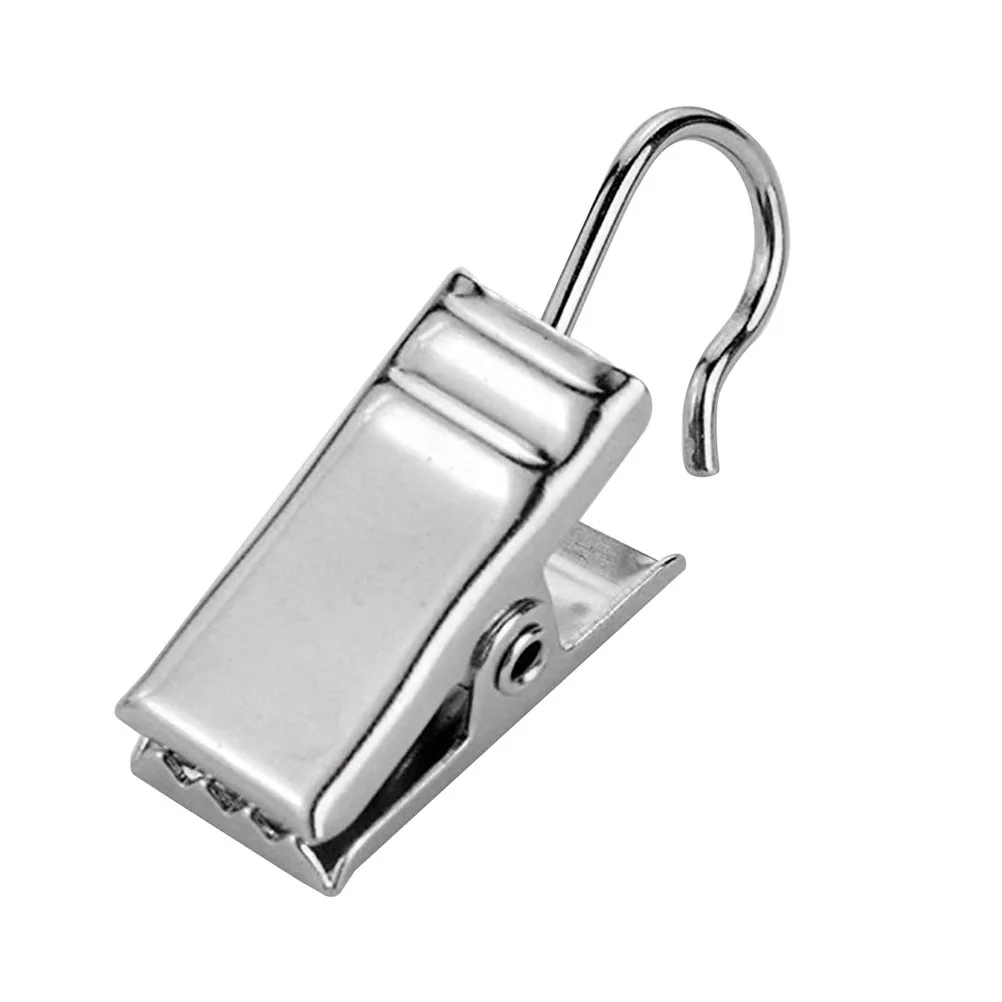 50 قطعة مقاطع الستار المعدنية الحديد الفضة غير قابل للصدأ الثقيلة لتعليق أضواء Led سلاسل فناء الفوانيس خيمة ديكور الستائر