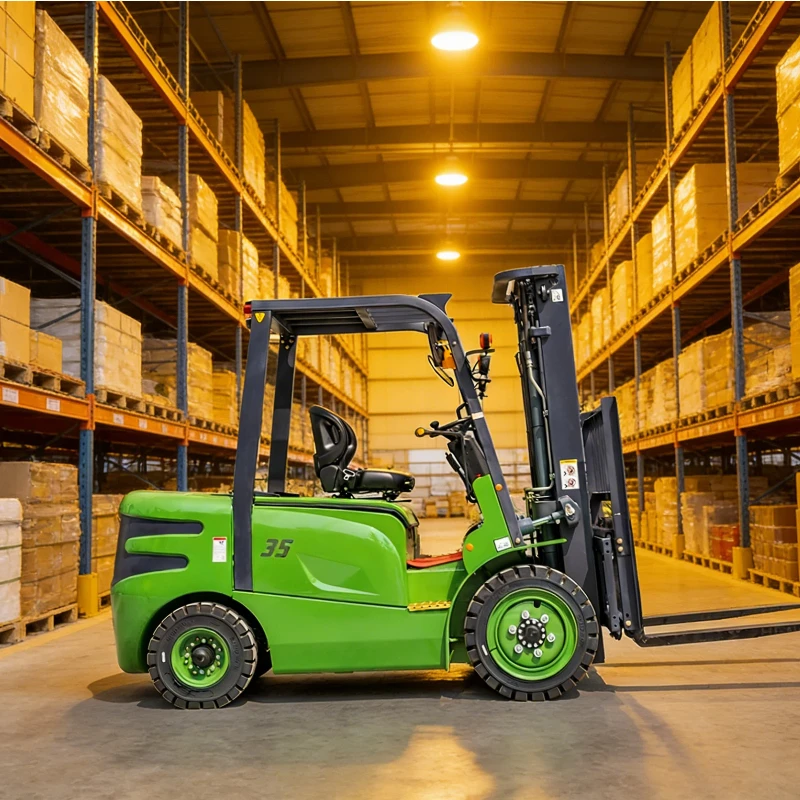 3.5Ton Four Wheel Electric Forklift Hydraulic Lifting Electric Forklift Heavy Duty Electric Forklift Energy Saving Warehouse