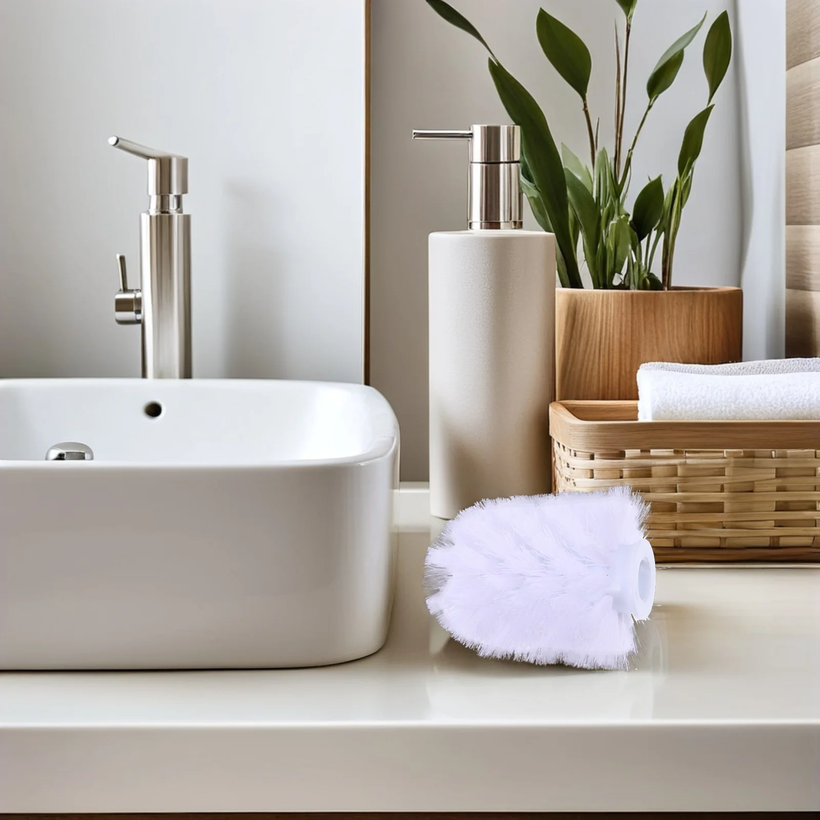 

10Pcs Toilet Brush Refills Sturdy Material High Density Bristles Easy Installation Universal Compatibility Bathroom Cleaning