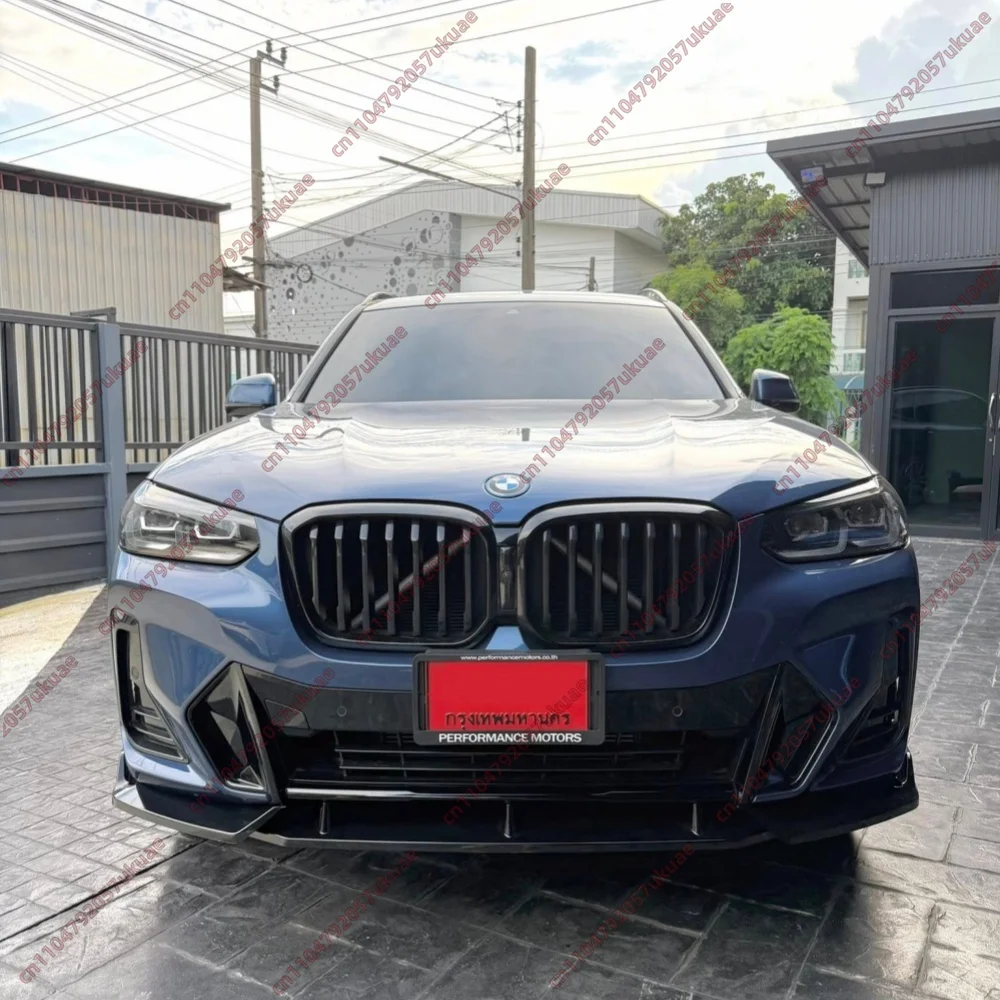 

Gloss Black ABS Front Bumper Splitter Lip For BMW X3 G01 X4 G02 M Sport 2021-2024 LCI Facelift Body Kit Tuning Spoiler Diffuser