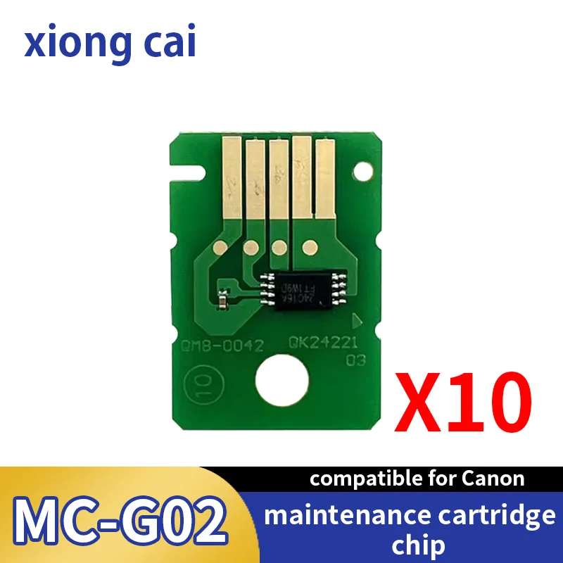 10PCS MC-G02 Maintenance Box Chip compatible for Canon G2160 G3160 G1220 G2260 G3260 G1420 G2420 G2460 G3420 Waste Ink Tank Chip