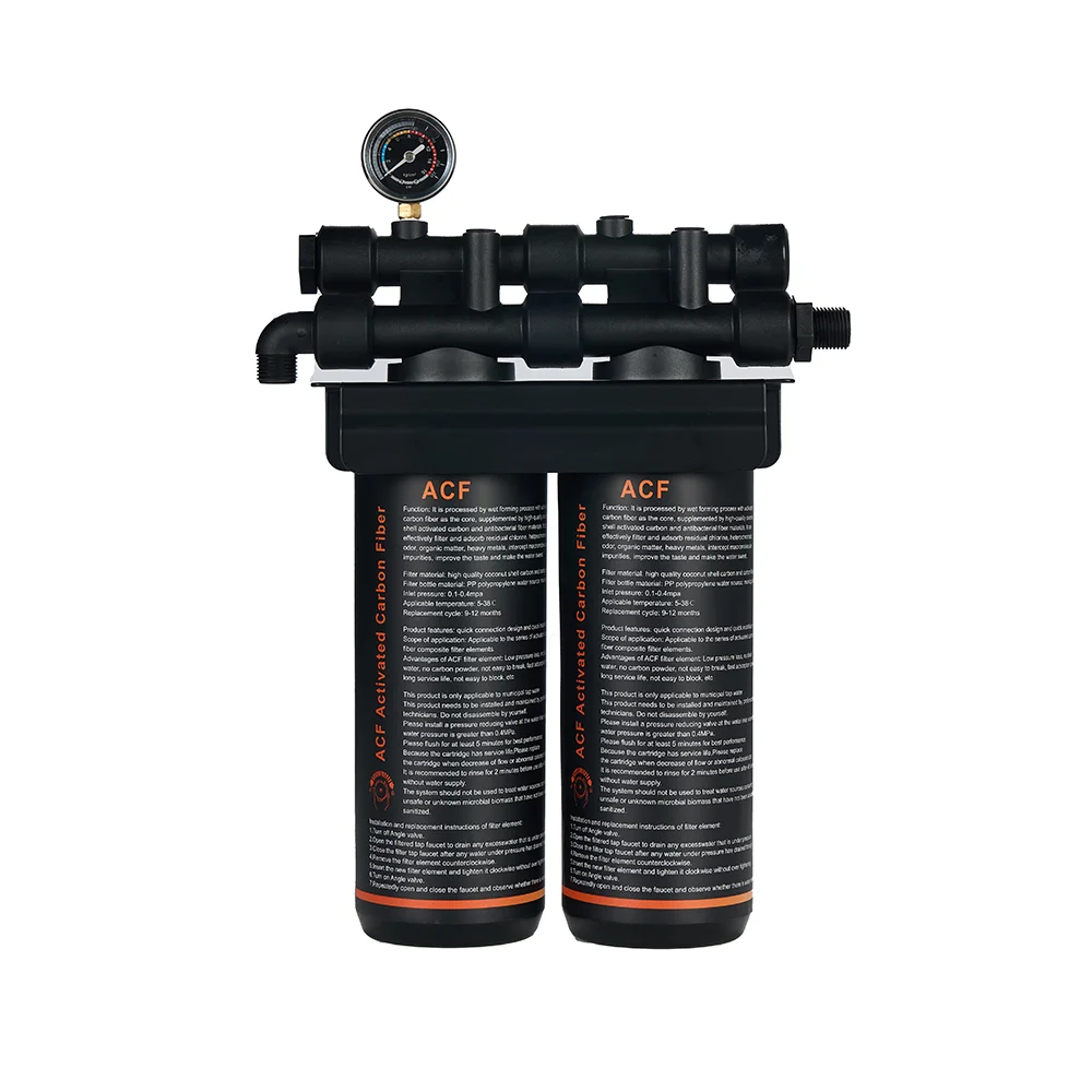 High-flow 30L/min Activated Carbon Fiber Filters 0.5 Micron Filtration Operation Portable Water Filter for Homebeverage Shops RV