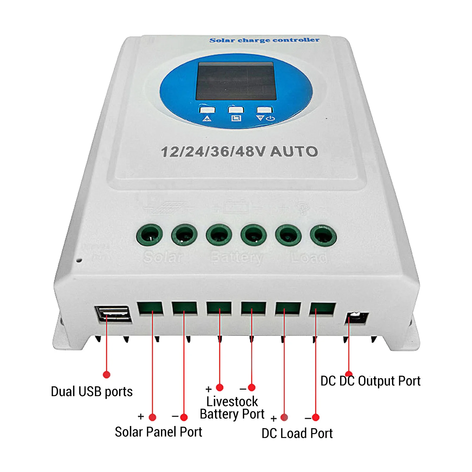 Контроллер MPPT, контроллер заряда солнечной батареи 12 В, 24 В, 36 В, 48 В, интеллектуальный регулятор батареи солнечной панели RV для лодки, яхты