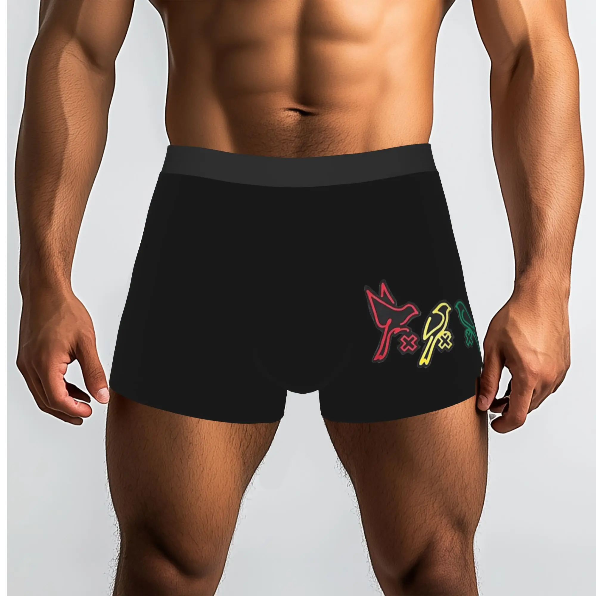 Custom Three Little Birds Underwear Men Print Bob Marley 3 Boxer Shorts Panties Briefs Soft Underpants