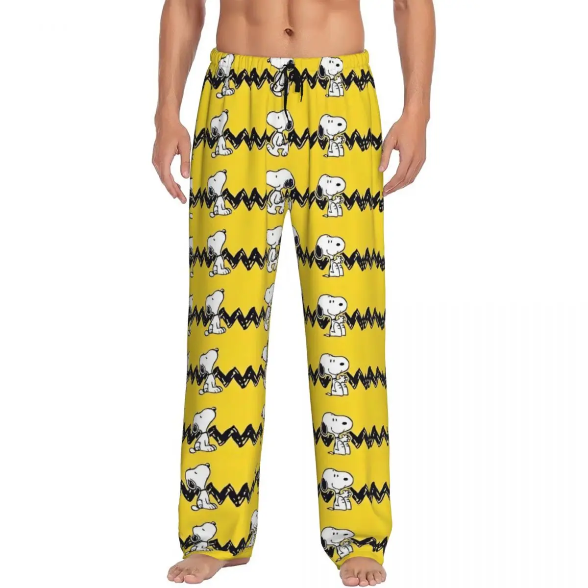 

Custom S-Snoopys Pajama Pants Men Cute Cartoon Sleepwear Lounge Sleep Bottoms Stretch with Pockets