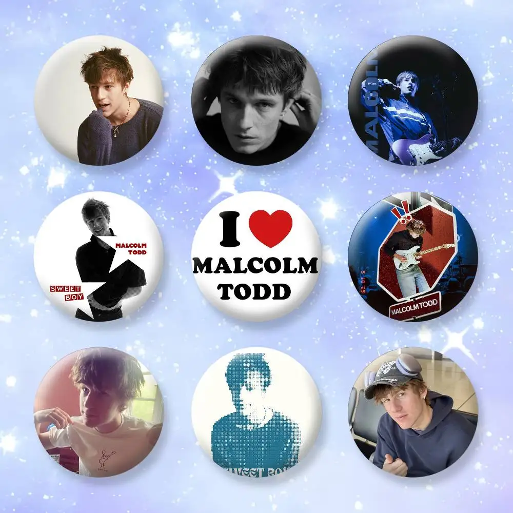 

Singer M-Malcolm Todd Badges Creative Tinplate Button PinsBrooch Badge Clothes Backpack