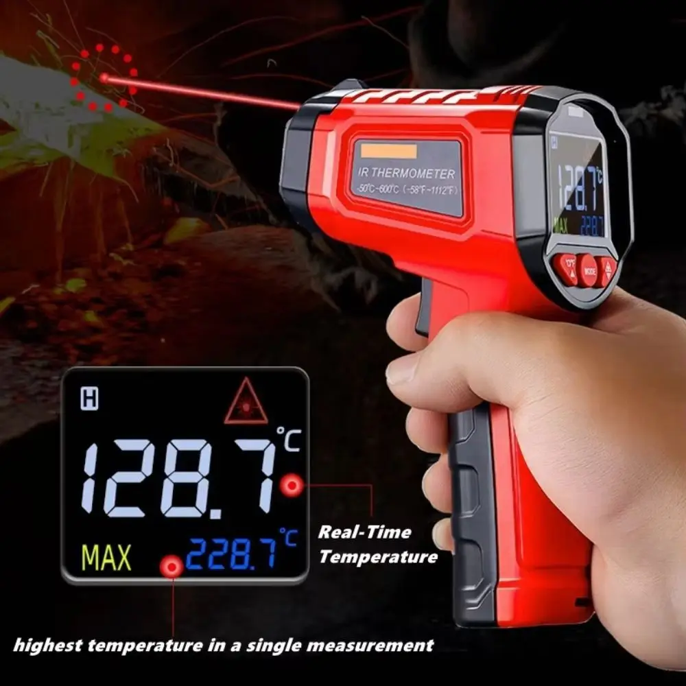 -50℃ To 600℃ Infrared Thermometer Non-Contact Backlit Screen Digital Temperature Meter Accurate Measurement Handheld