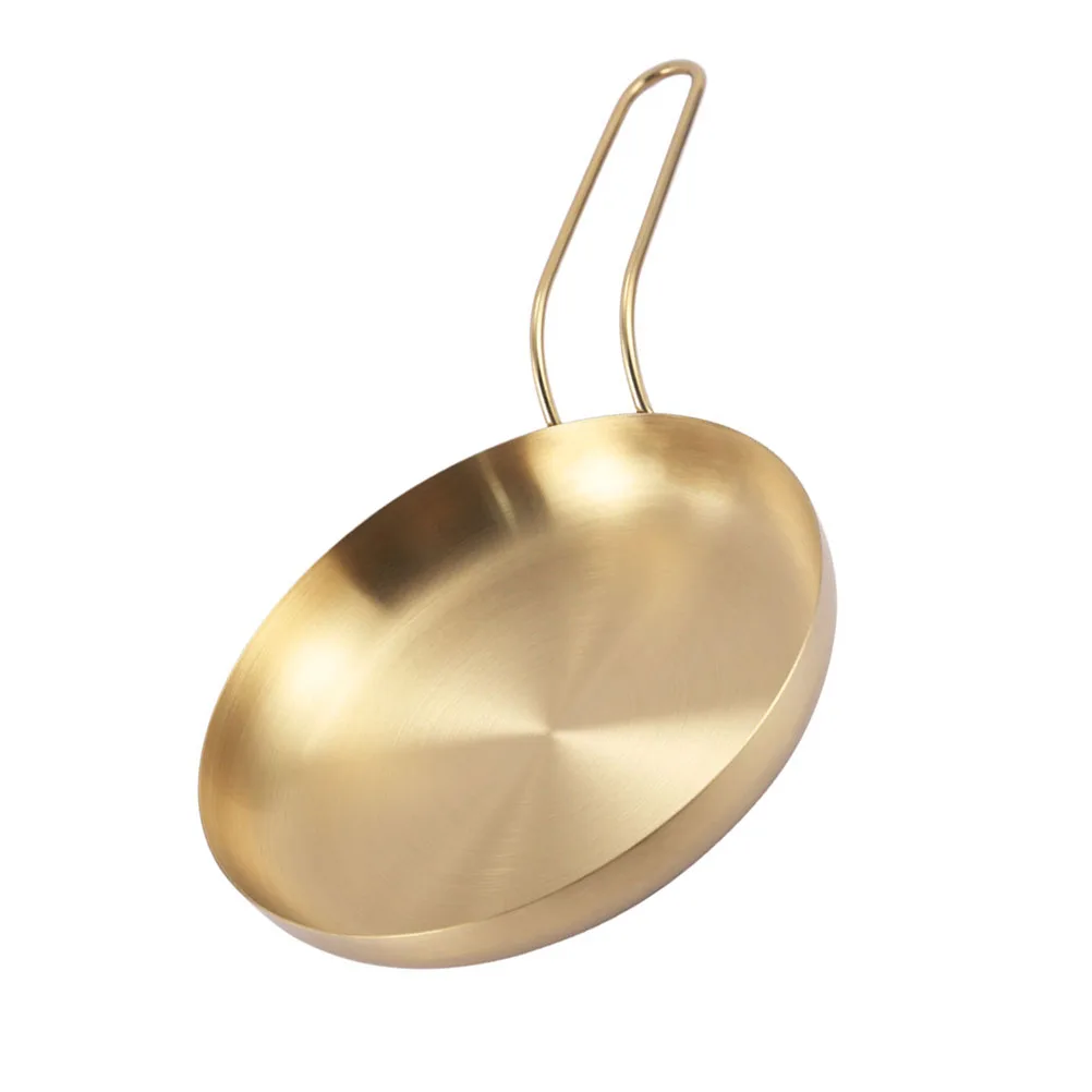 

Stainless Steel Dessert Plate With Handle Multipurpose Food Serving Tray For Pizza Steak Fish Snack Kitchen Tableware