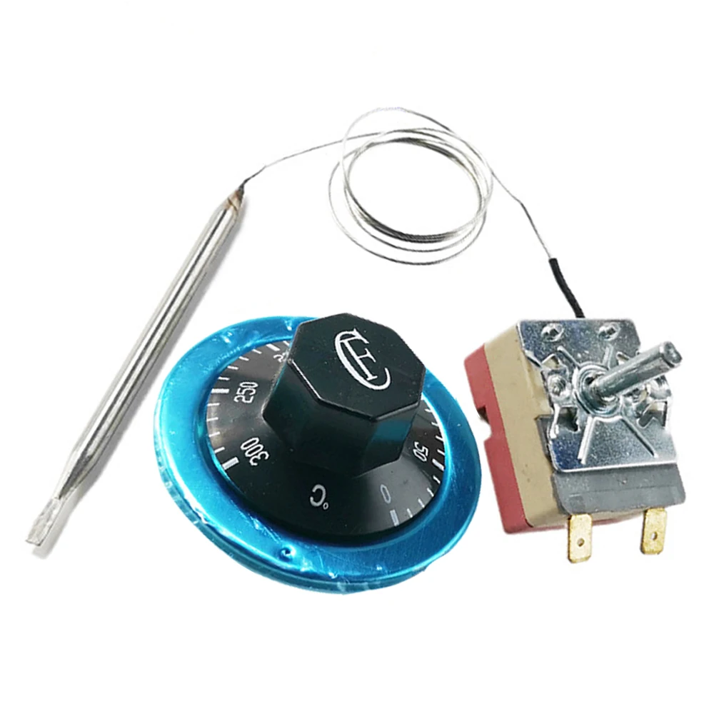 1PC AC 220V 16A 30-110/50-300 interrupteur de température du four Thermostat cadran Centigrades Base en céramique Thermostat chauffe-eau Thermostat