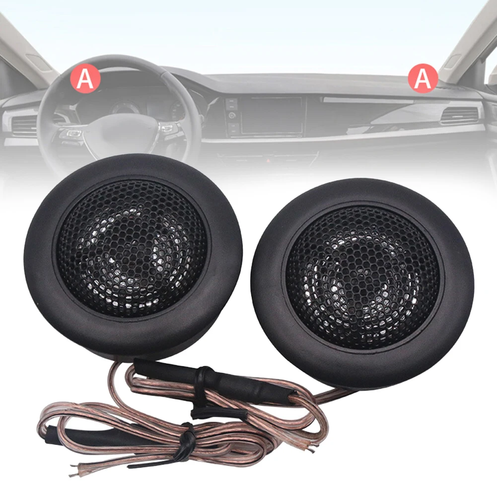 Car Speaker Set 2 pcs Tweeters 120W with High Power Voice Coil and Polyether LMIDO Diaphragm for Superior Sound Reproduction