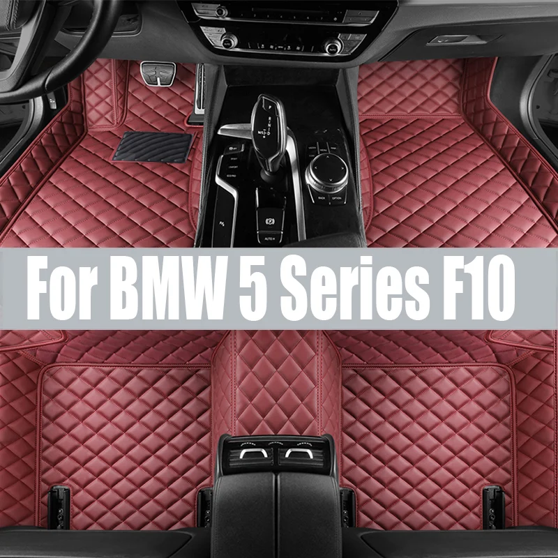 TPE Car Floor Mats For BMW 5 Series F10 2010 2012 2013 2014 2015 2016 Universal Leather Pad LHD Foot Carpet Rug Auto trunk mat