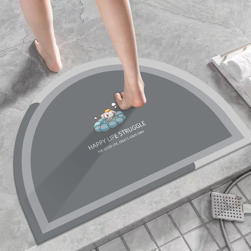 Hard diatom mud quick-drying floor mat bathroom bathroom door water absorption non-slip foot mat toilet toilet small carpet