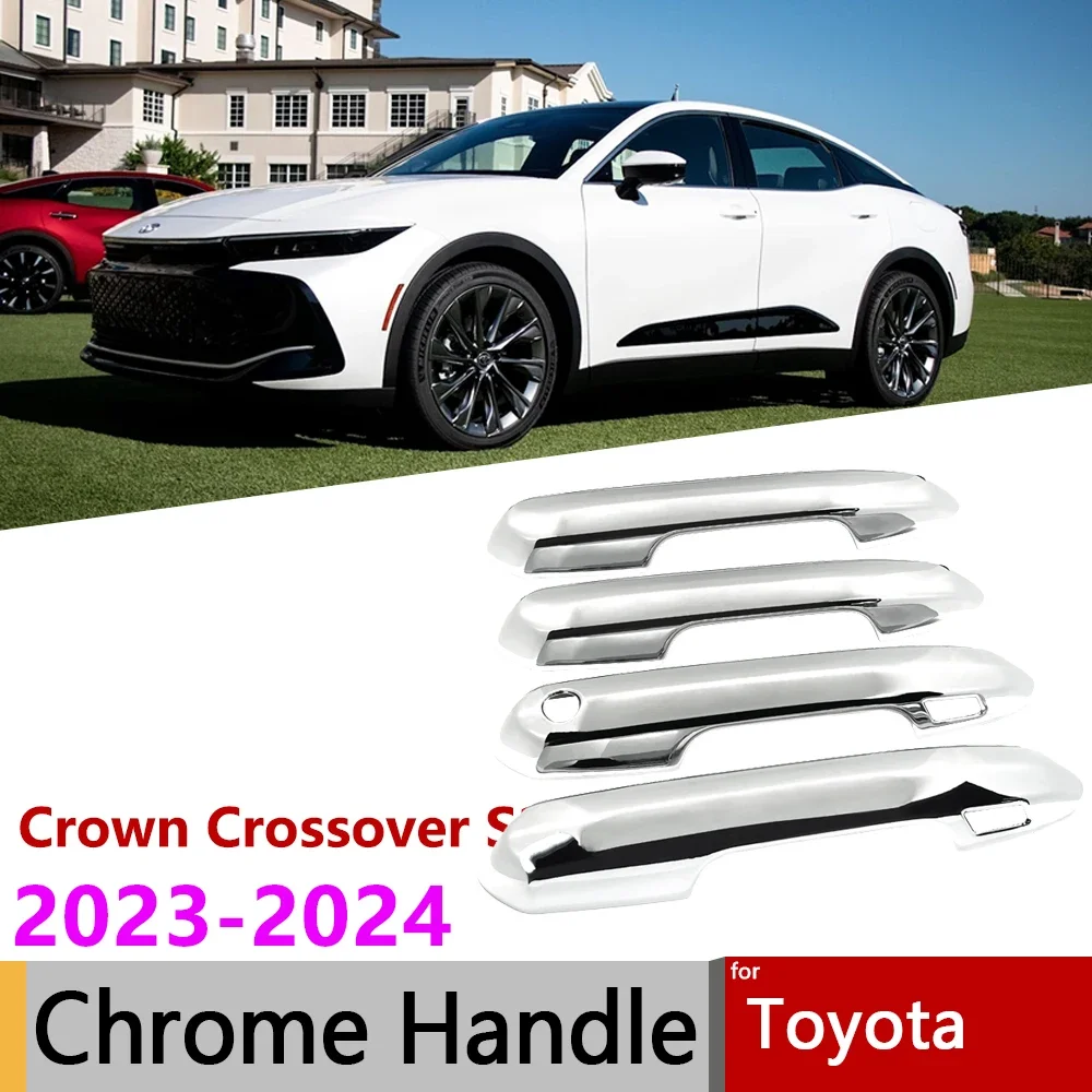 

Auto Chrome For Toyota Crown Crossover S235 2023 2024 Car Chrome Door Handle Cover ABS Exterior Styling Accessories Sticker Film