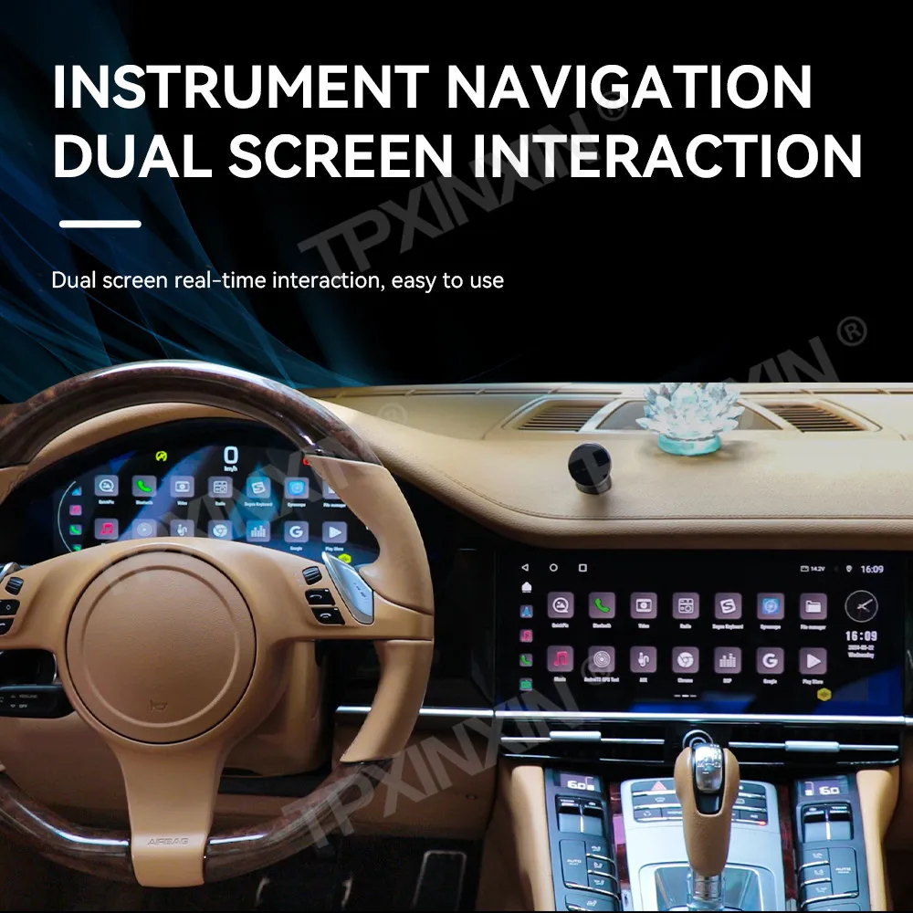 Radio Stereo Receiver Android Dual Screen Interaction LCD Instrument Panel For Porsche Panamera 2011~2017 GPS Navi Head Unit