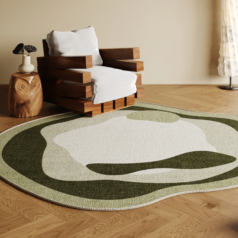 Retro Style Bedroom Decor Carpet Irregular Shape Carpets for Living Room Washable Lounge Soft Floor Mat Cloakroom Anti-slip Rug