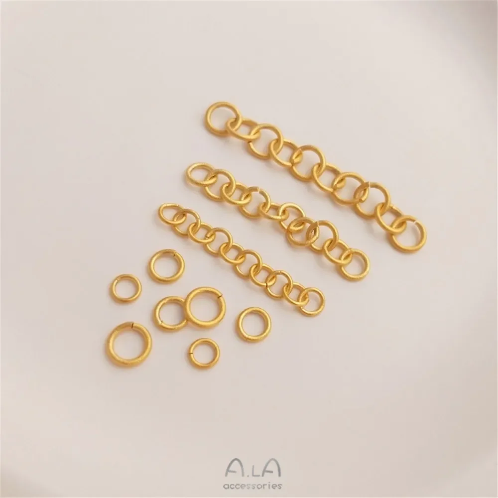 Vietnam Sand Gold Color Retention Open Jump Ring DIY Bracelet Pendant Jewelry Accessories Closed Link Ring