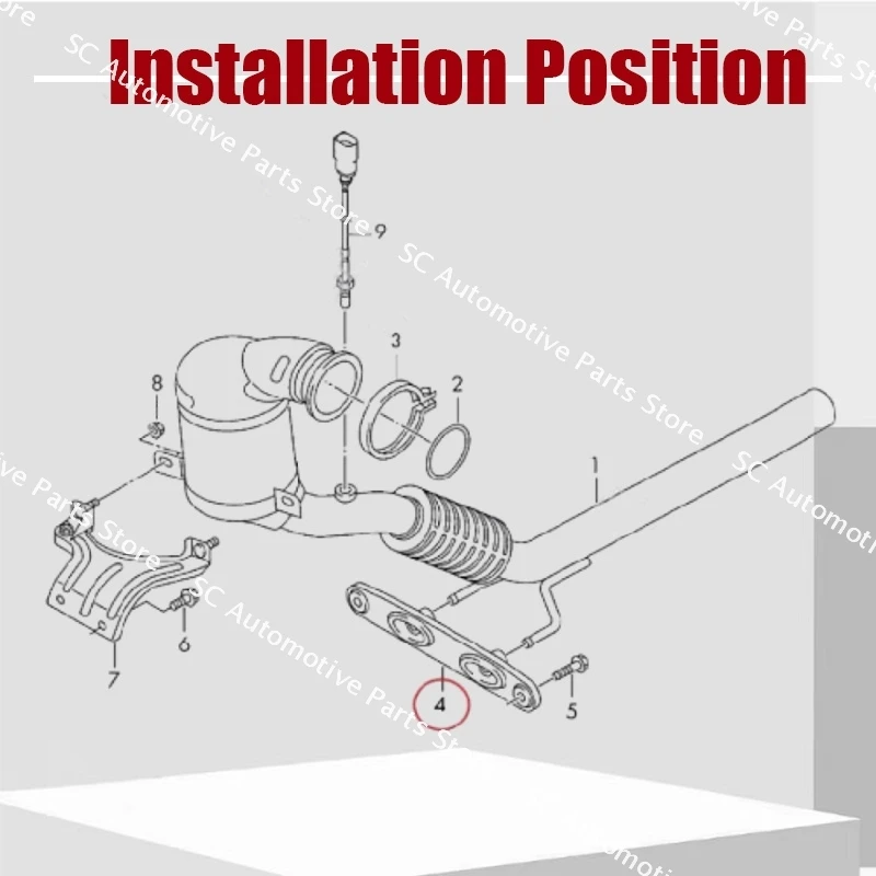 For VW Jetta Passat CC Golf 6 Golf 7 Touran For Skoda Octavia Front Exhaust Pipe Lifting Lug Silencer Hanger 1K0 253 144