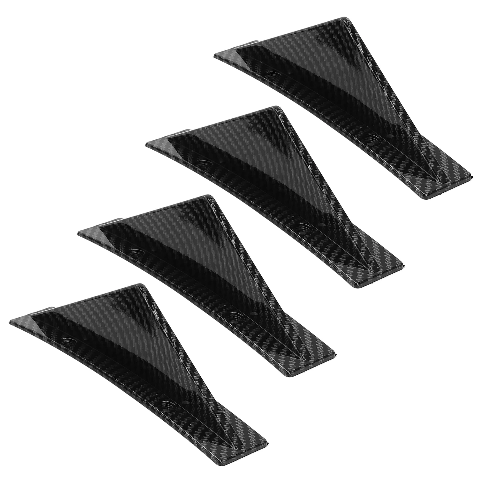 Car Rear Lower Bumper Diffuser Carbon Fiber Style Curved Universal for Car ABS Protection