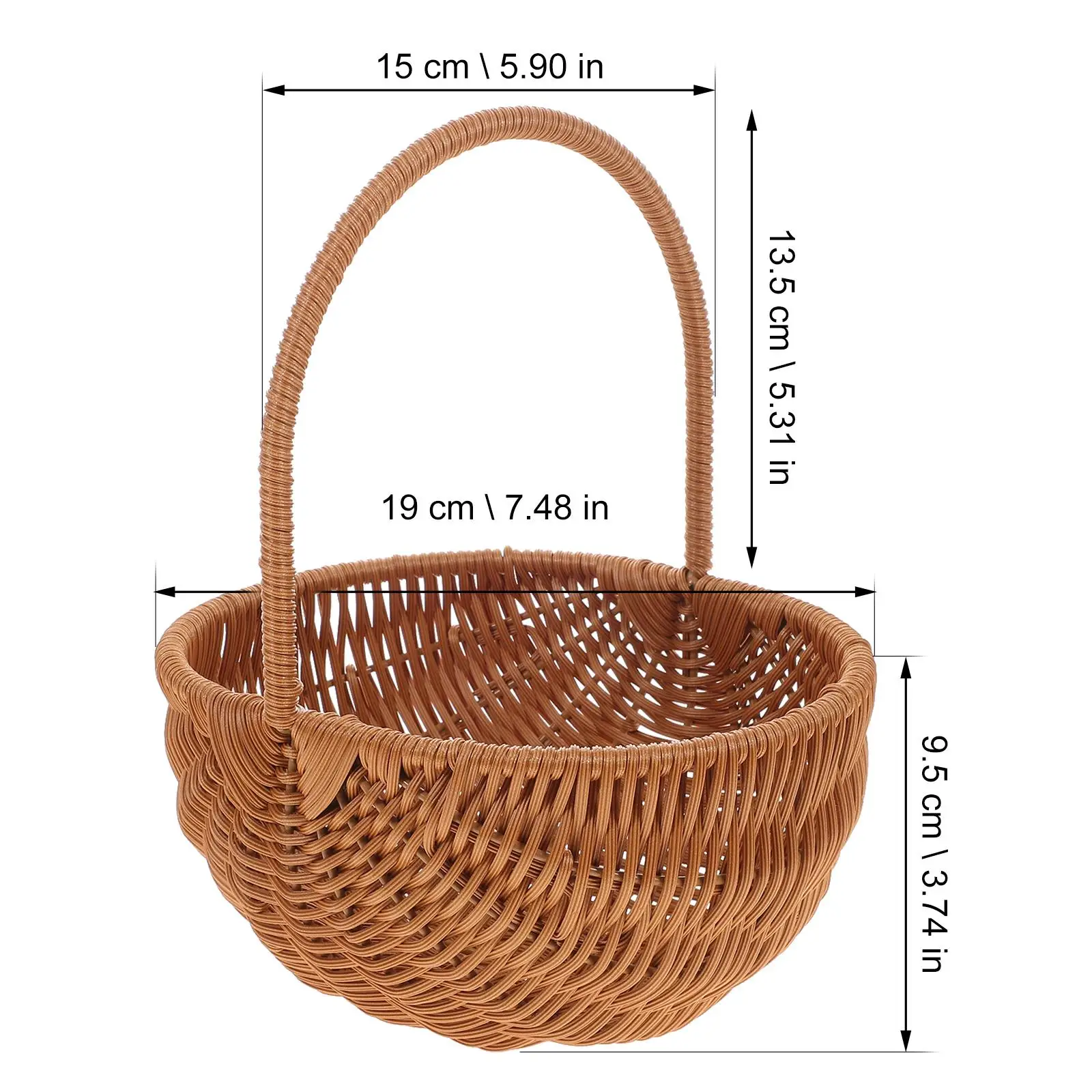 Square Woven Mini Basket Shopping Storage Baskets Wicker Picnic Plastic for Easter