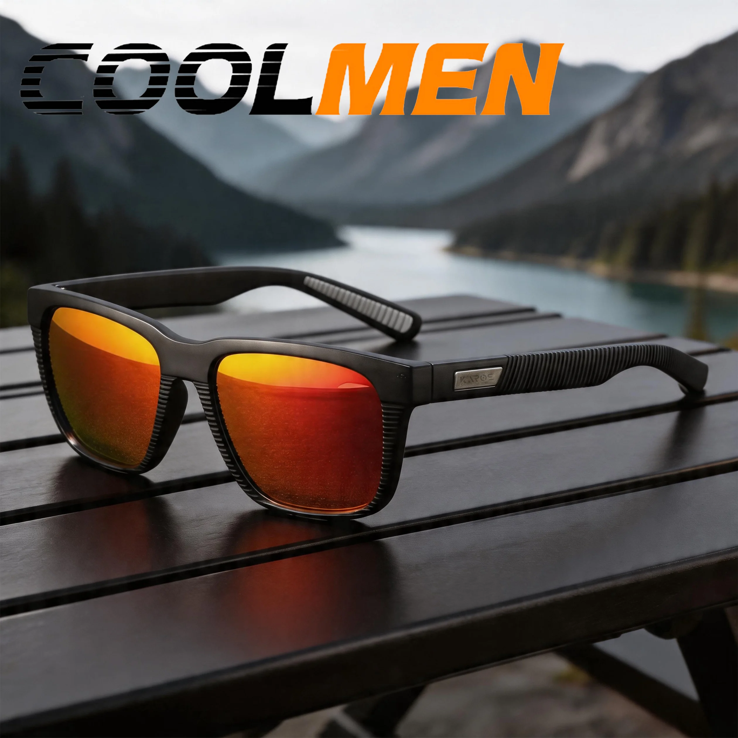 

COOLMEN Fashion Eyewear Vintage Check Pattern Sunglasses Men Women Fishing Driving Man Luxury Brand Designer Sun Glasses