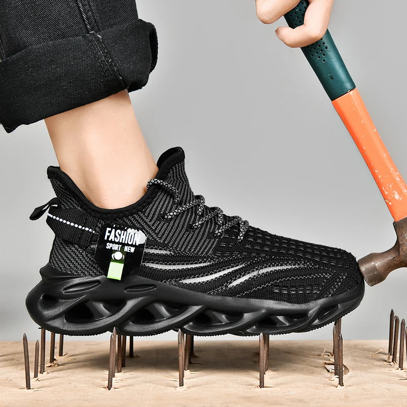 Fashion Safety Shoes Women Boots Steel Toe Shoes women Puncture-Proof Work Sneakers female Shoes Non-Slip Work Boots