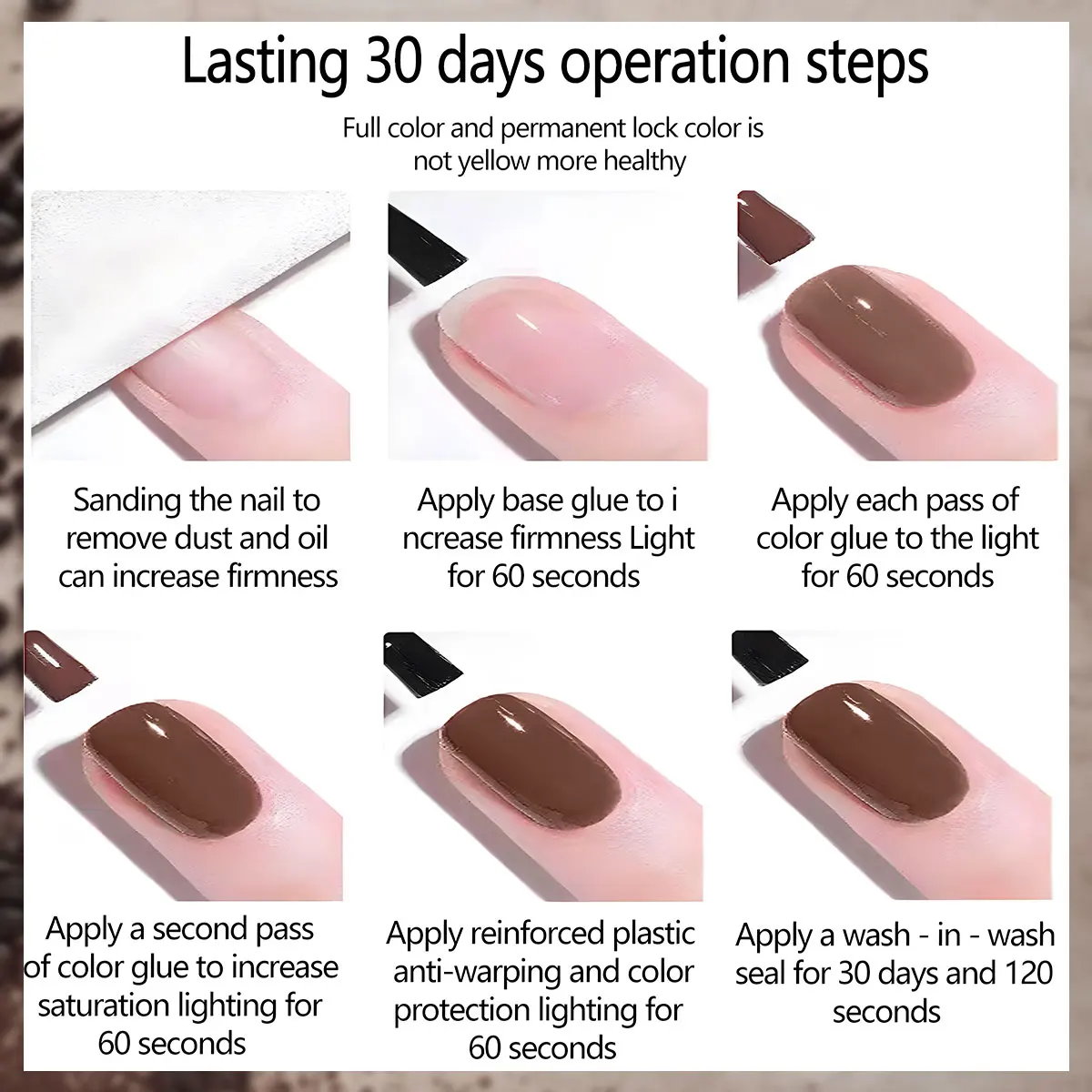 Voky 6ピースネイルポリッシュジェルセット - ソフトで優しいカラーパレット、サロンレベルのマニキュアとペディキュアに最適。