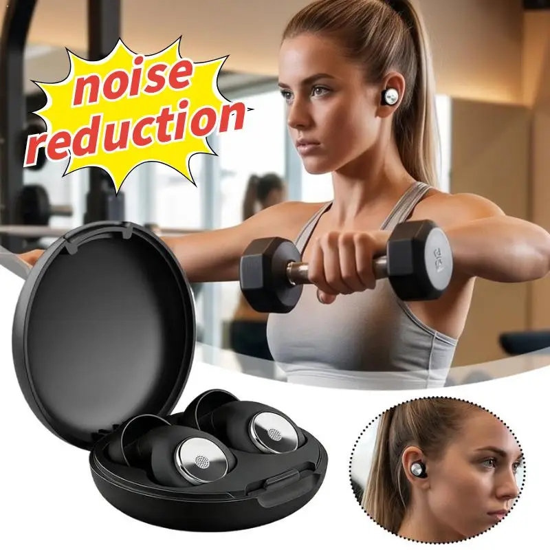 Silicone Ear Plugs For Sleeping Soft Reusable EarPlugs For Noise Reduction Travel Work Anti Noise Earplugs With Storage Case