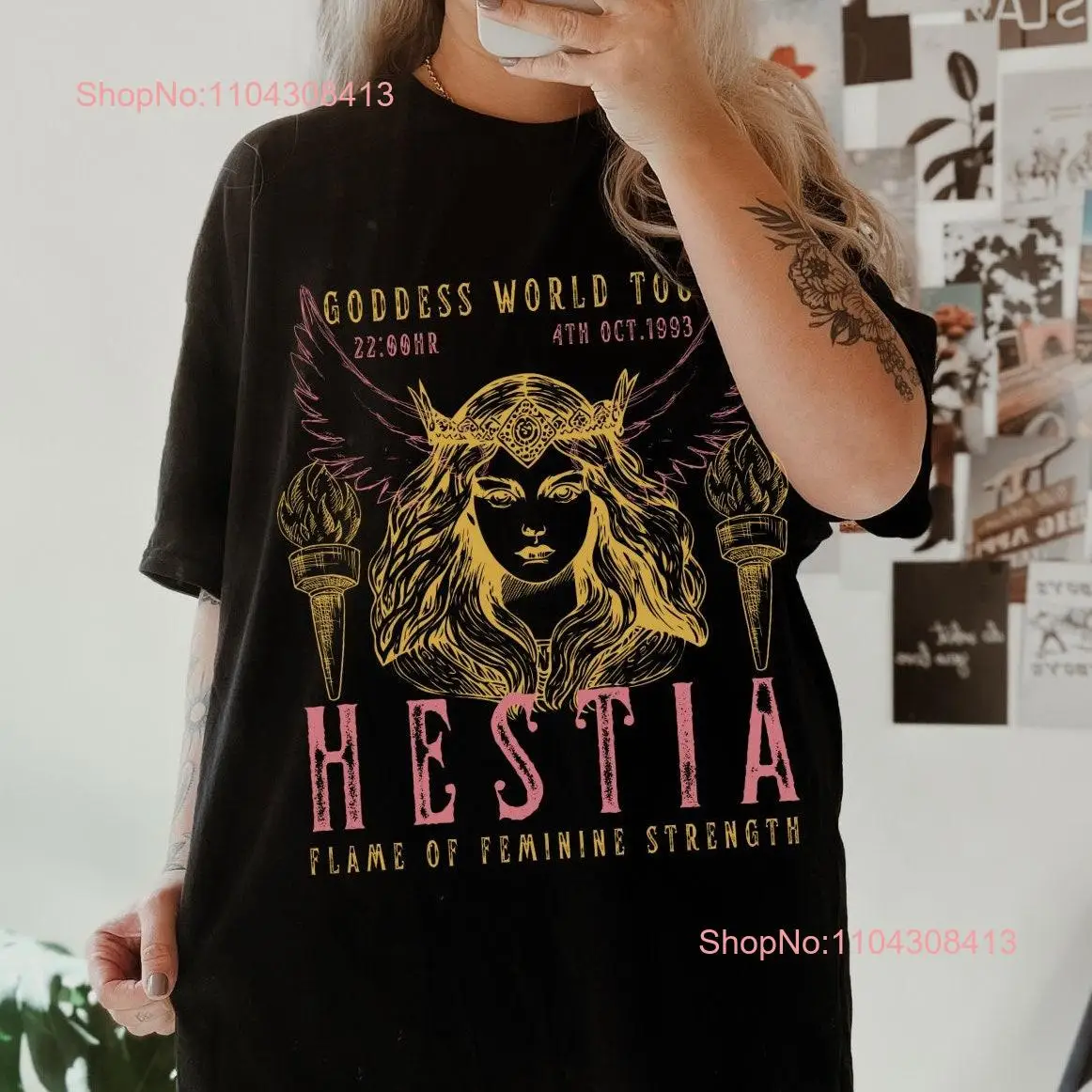 Hestia Greek Goddess Rock Band T Shirt God Mythology s Aphrodite Hades Athena Divine Feminine Grl Pwr Persephone