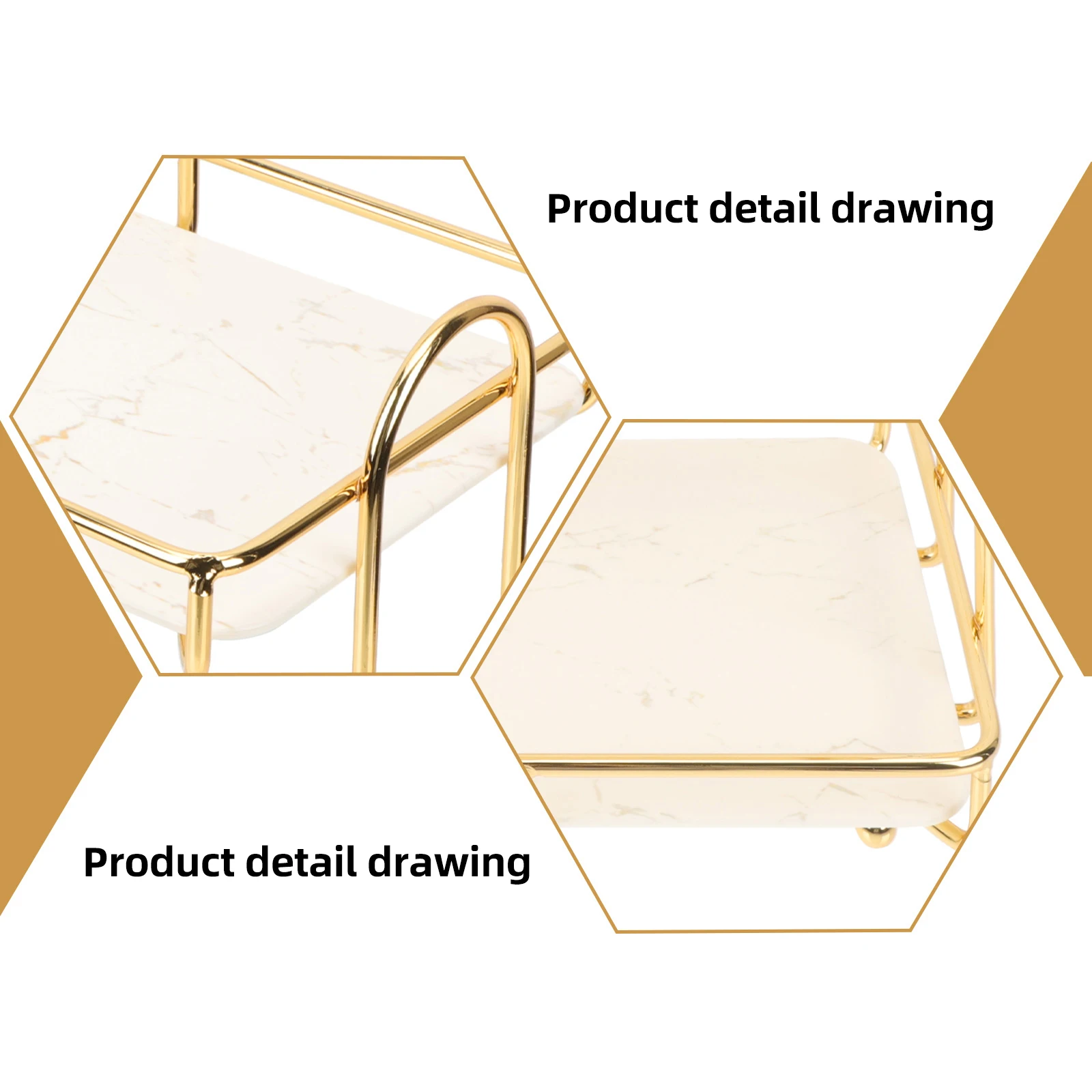 

Storage Rack Bathroom Organizer Makeup Shelf HIPS Multi-Function Countertop Stand Durable for Home Office Kitchen