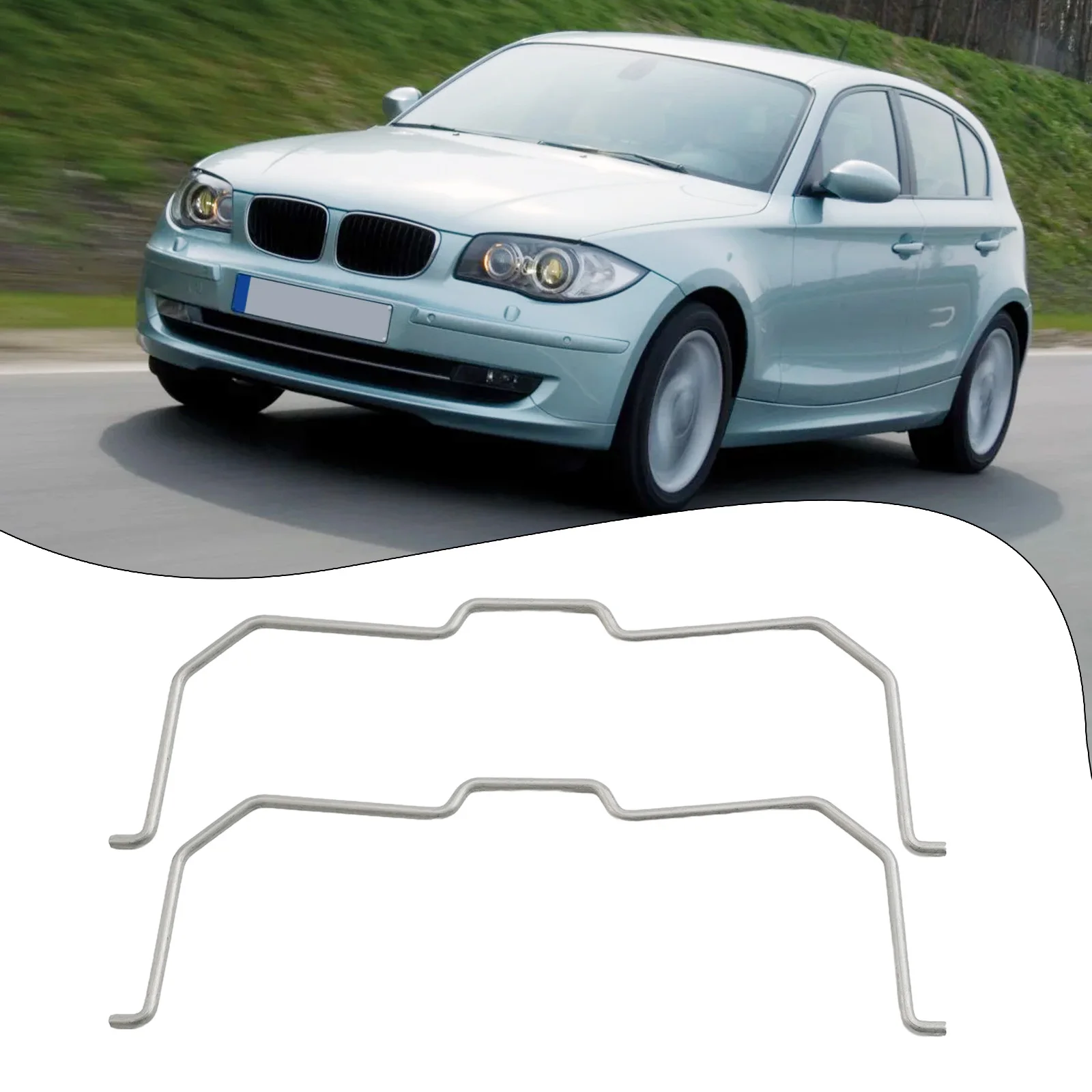 

2PCS Front Headlights Support Compatible with For BMW E81 OEM Number 63126924671 Metal Construction for Durability