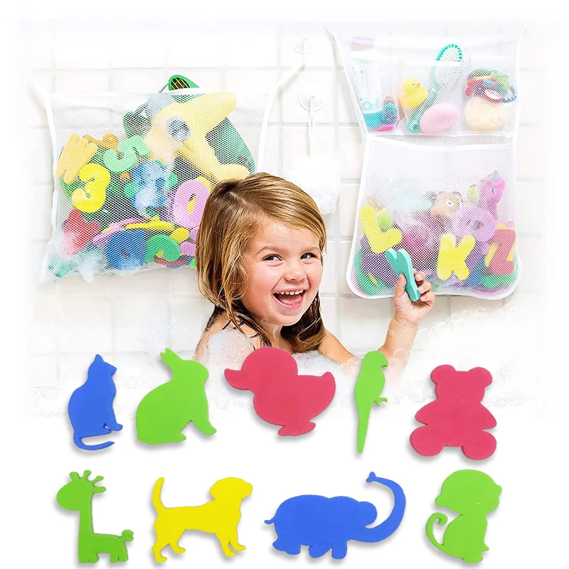 Alphanumeric Letter Animals Bathroom Toys Bathtub Soft EVA Kids Baby Early Education Learning Foam Bubble Water buble Float Toy