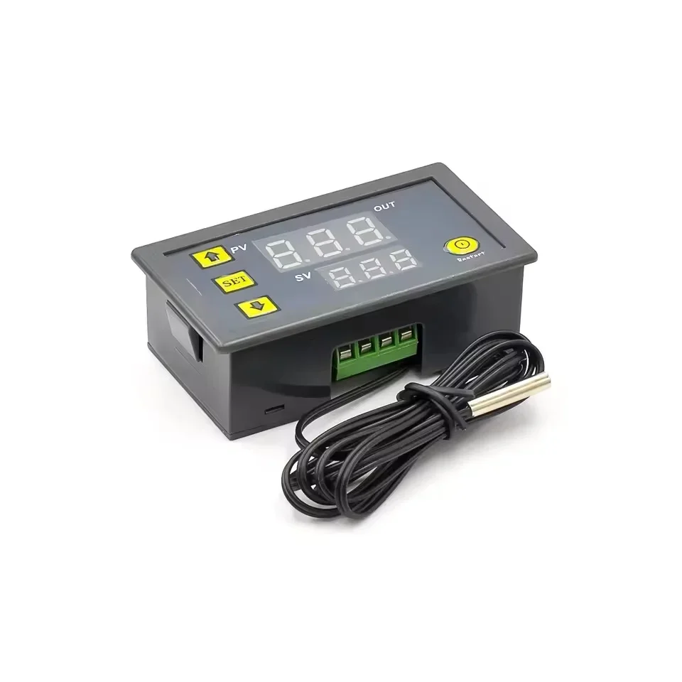 W3230 12V 24V AC110-220V Probe Line 20A Digital Temperature Control LED Display Thermostat With Heat/Cooling Control Instrument
