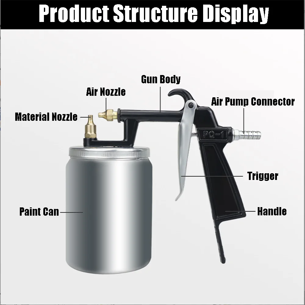 PQ-1 Air Pump Spray Gun, Surface Spray Paint Furniture, Car Bottom Pot Spray Paint Spray Gun,,Spray Paint Tool