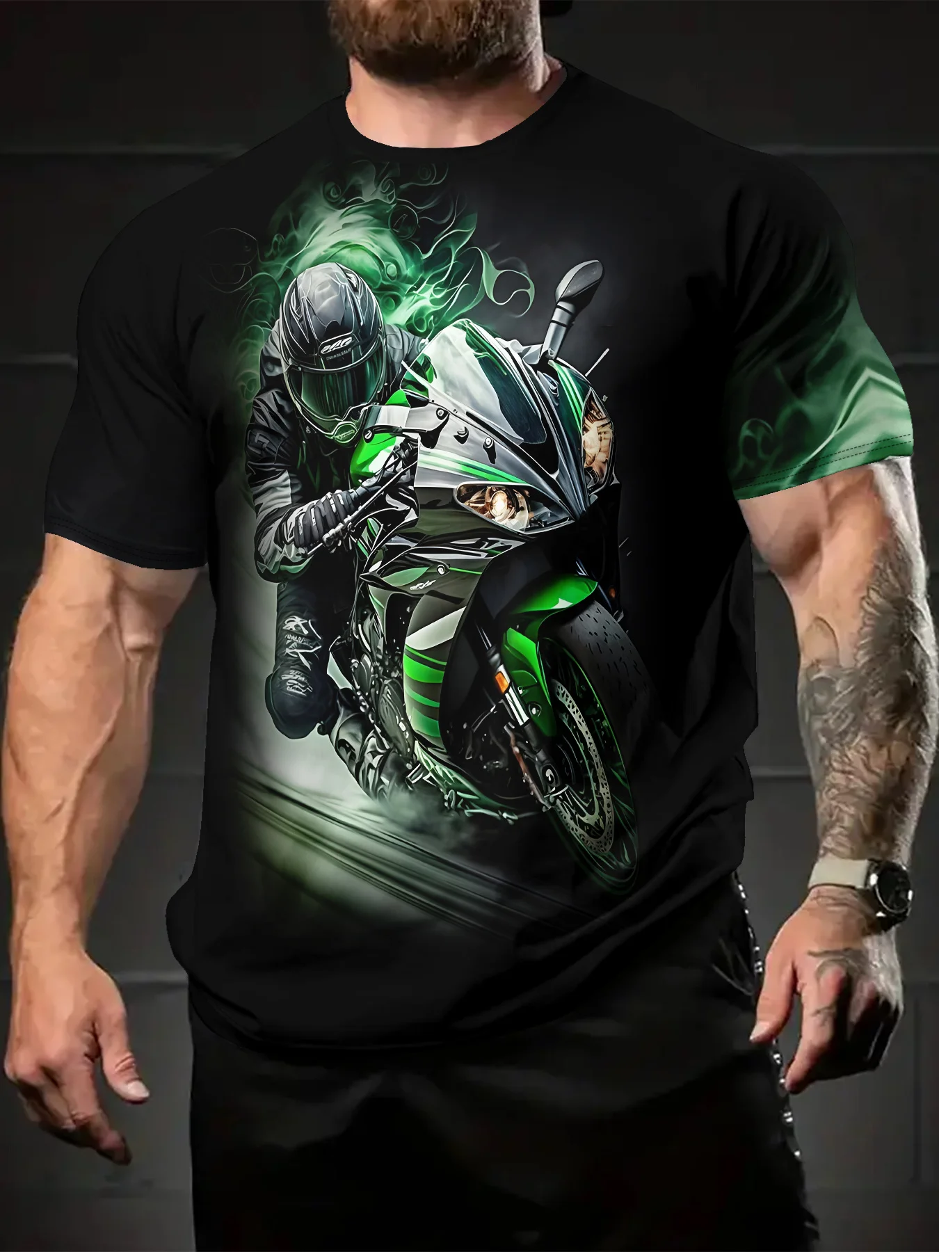 

Men'S 3D Graphic T-Shirt - "Wacky Races" Cartoon Design, Regular Fit, Cartoon Graphic Tee|Playful Design|Stretch Fabric,