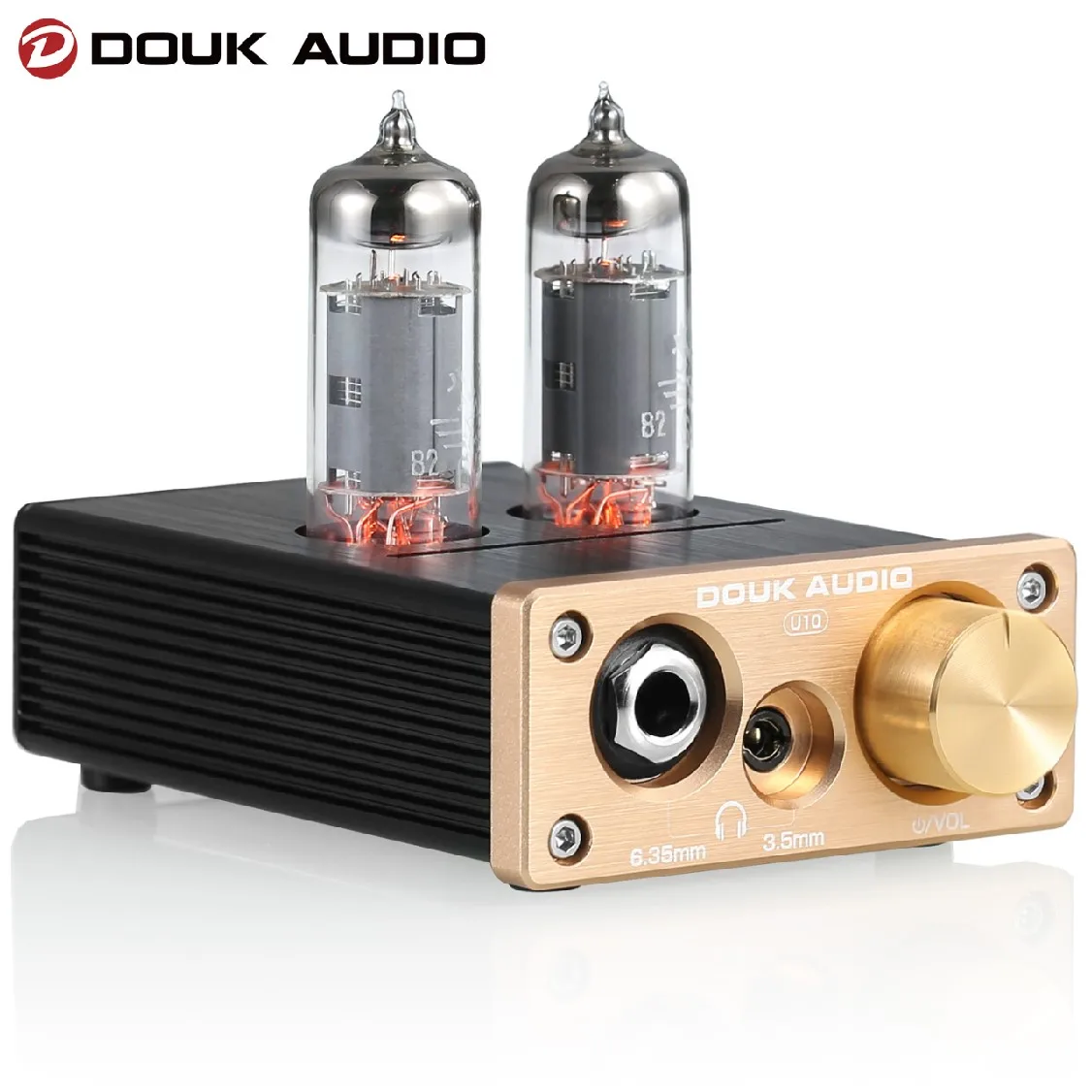 Douk Audio U10 HiFi Valve Tube Preamp Stereo AUX Desktop Audio Preamp 6.35mm/3.5mm Headphone Amplifier 