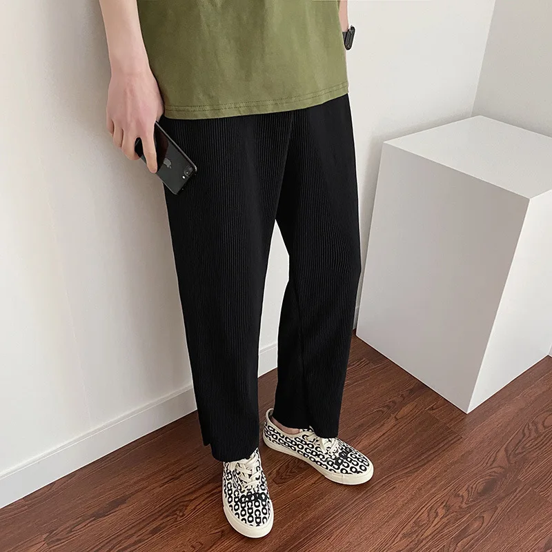 

TRSYPHXM 2025 new Men's Autumn Trendy Brand Casual Korean Edition Trendy Straight and Versatile Thin Wide Leg Pants