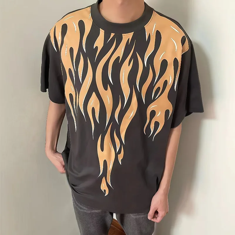 

Breathable 3D Printed Motorcycle T Shirt Quick Dry Graffiti Design Short Sleeve Top for Bikers