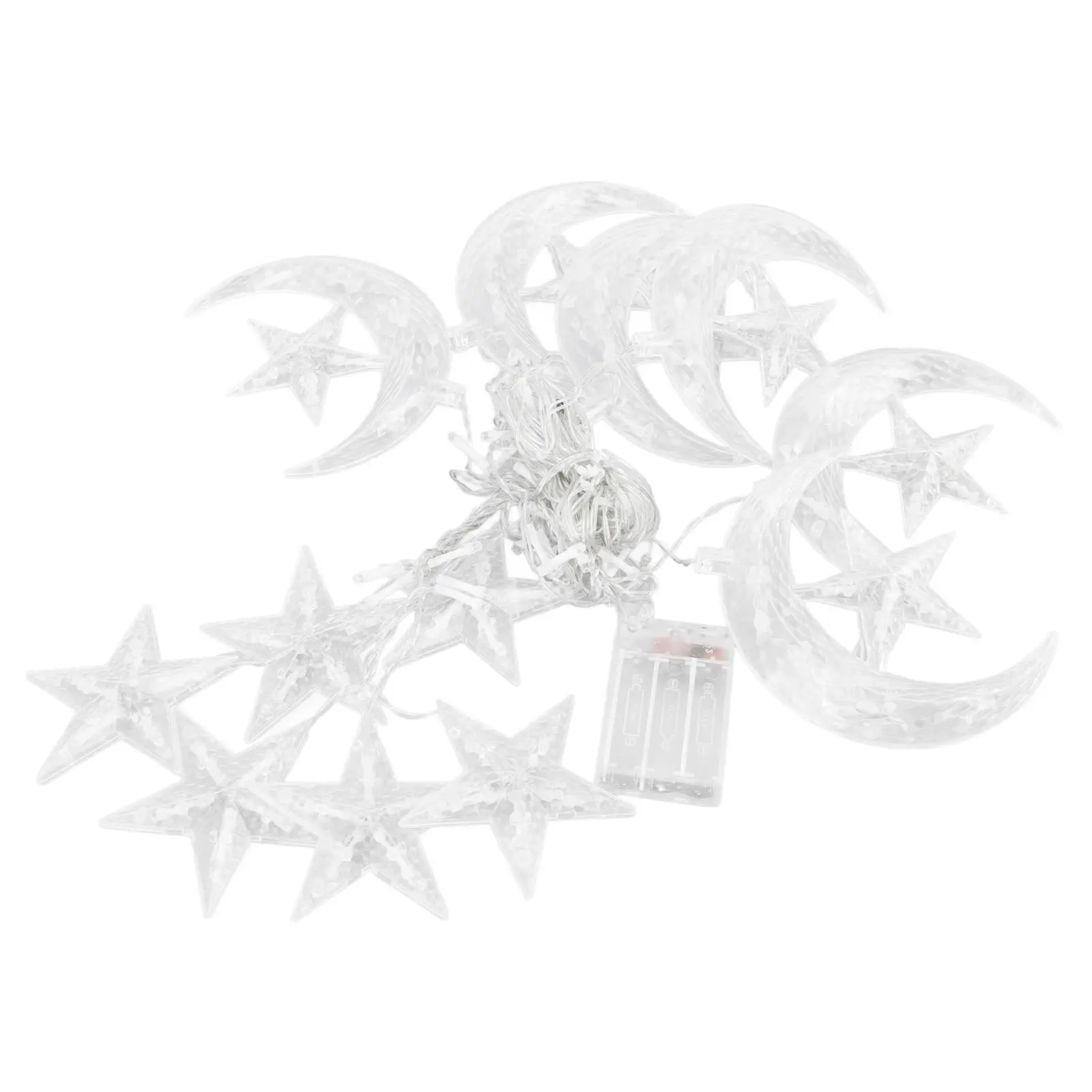 Star Moon String luzes para festa Ramadan, design requintado