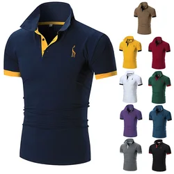 Polo de manga corta para hombre, camiseta informal de marca de lujo, alta gama, verano, 2024, 2024